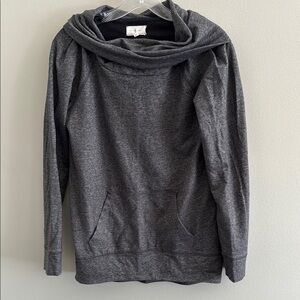 Lou & Grey Dark Gray Cowl Neck Sweater